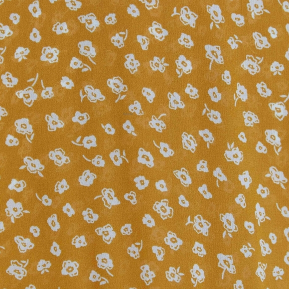 Christy Dawn Elle Dress Mustard Seed Floral Yellow Orange Ruffle Midi NWT Small - Picture 5 of 8